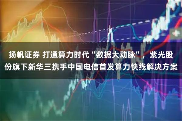 扬帆证券 打通算力时代“数据大动脉”，紫光股份旗下新华三携手中国电信首发算力快线解决方案